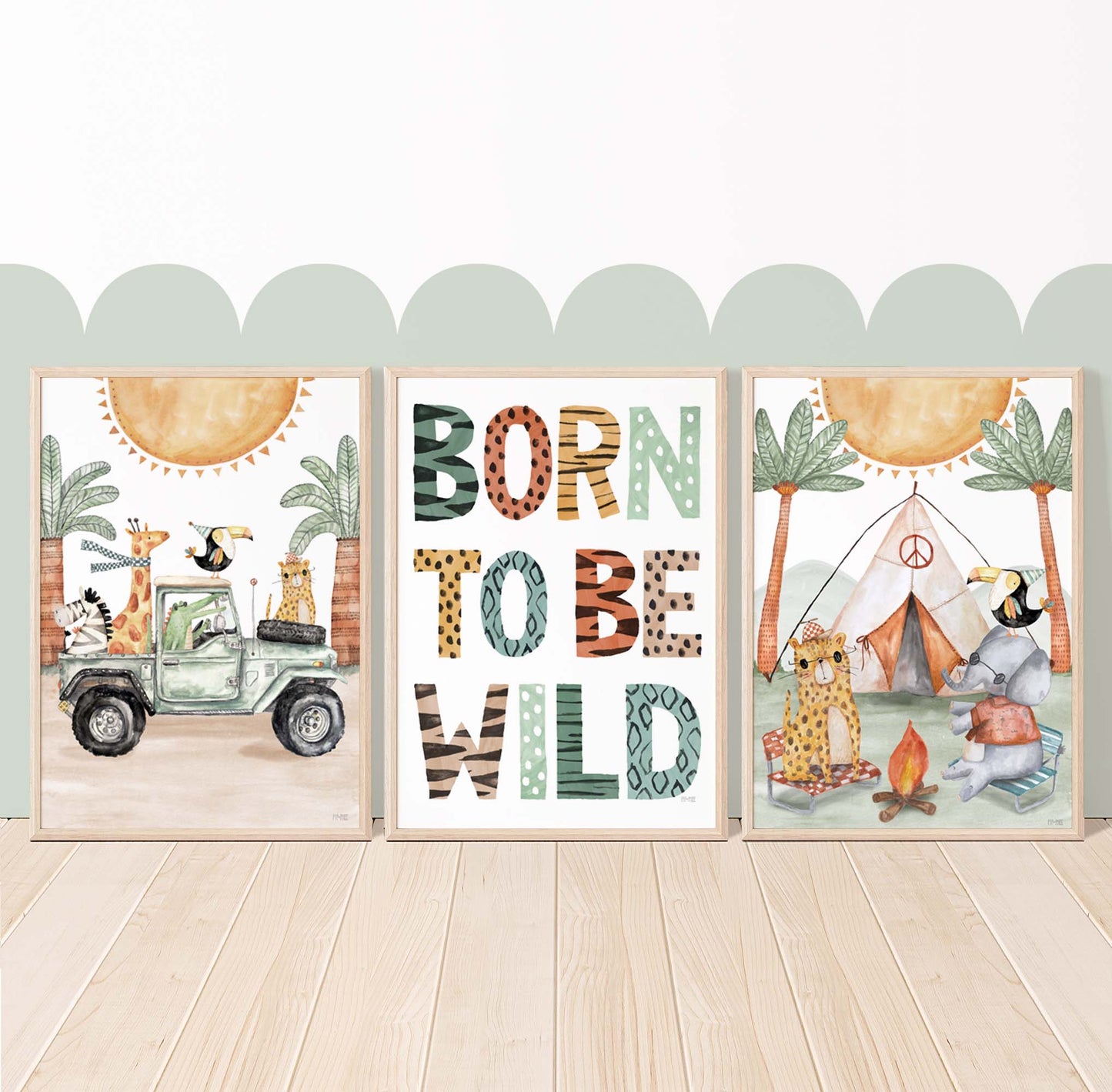 Pip+Phee Safari Camp Jungle Adventures Art Print - Portrait