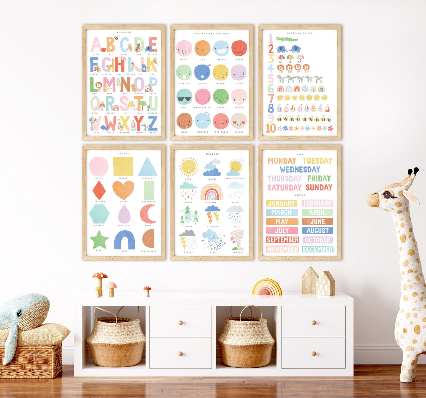 Pip+Phee Clever Cookie Alphabet Art Print - Bright