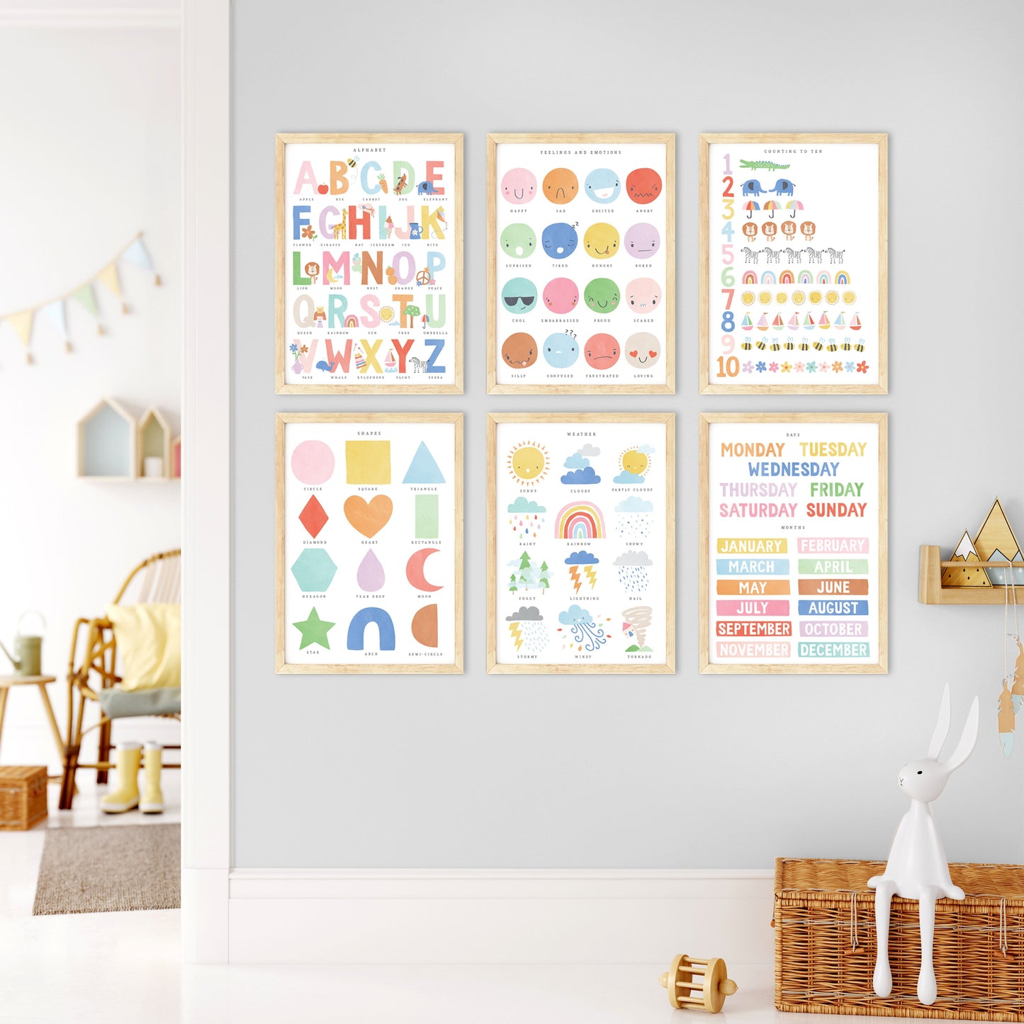 Pip+Phee Clever Cookie Alphabet Art Print - Bright