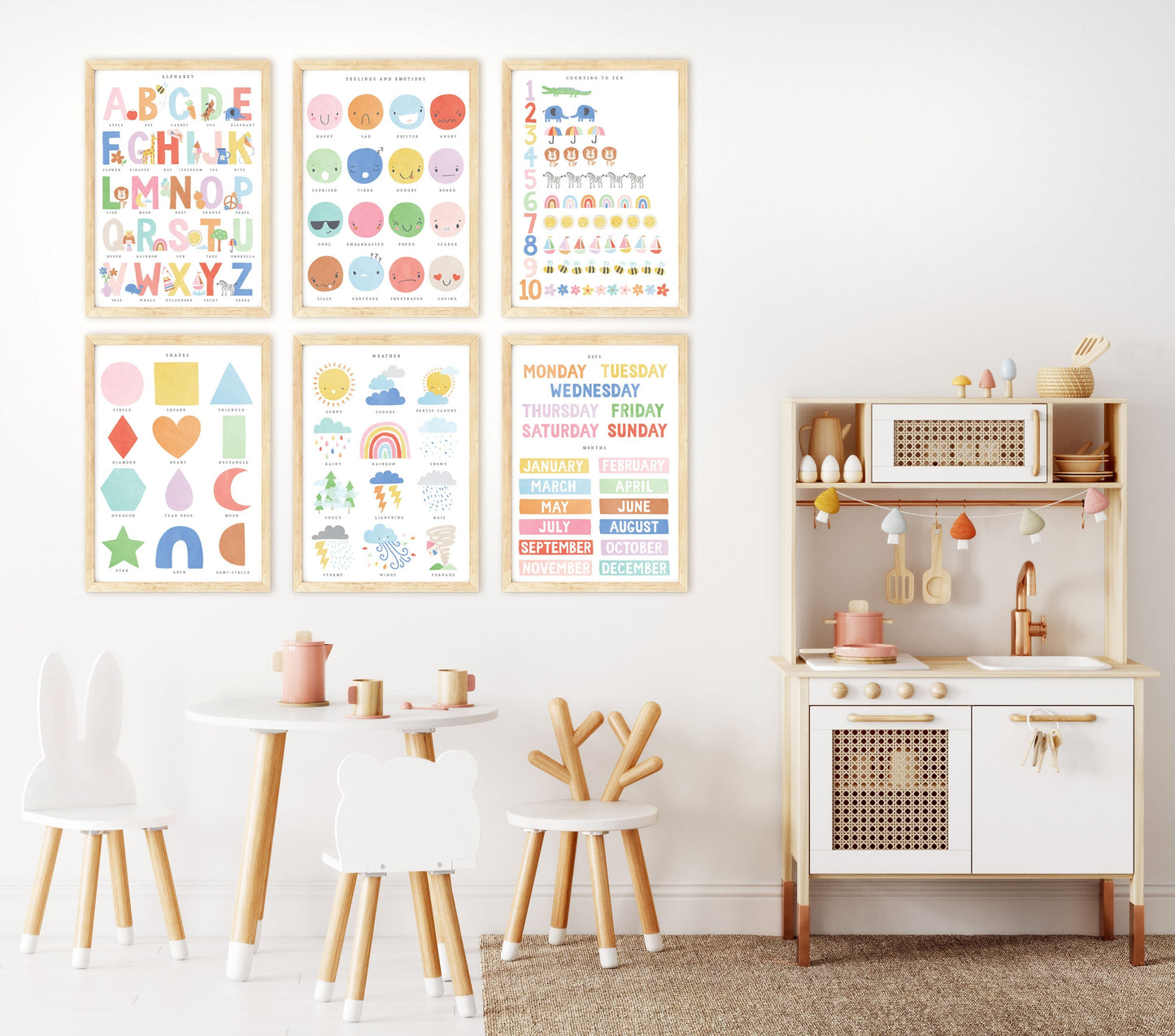 Pip+Phee Clever Cookie Alphabet Art Print - Bright