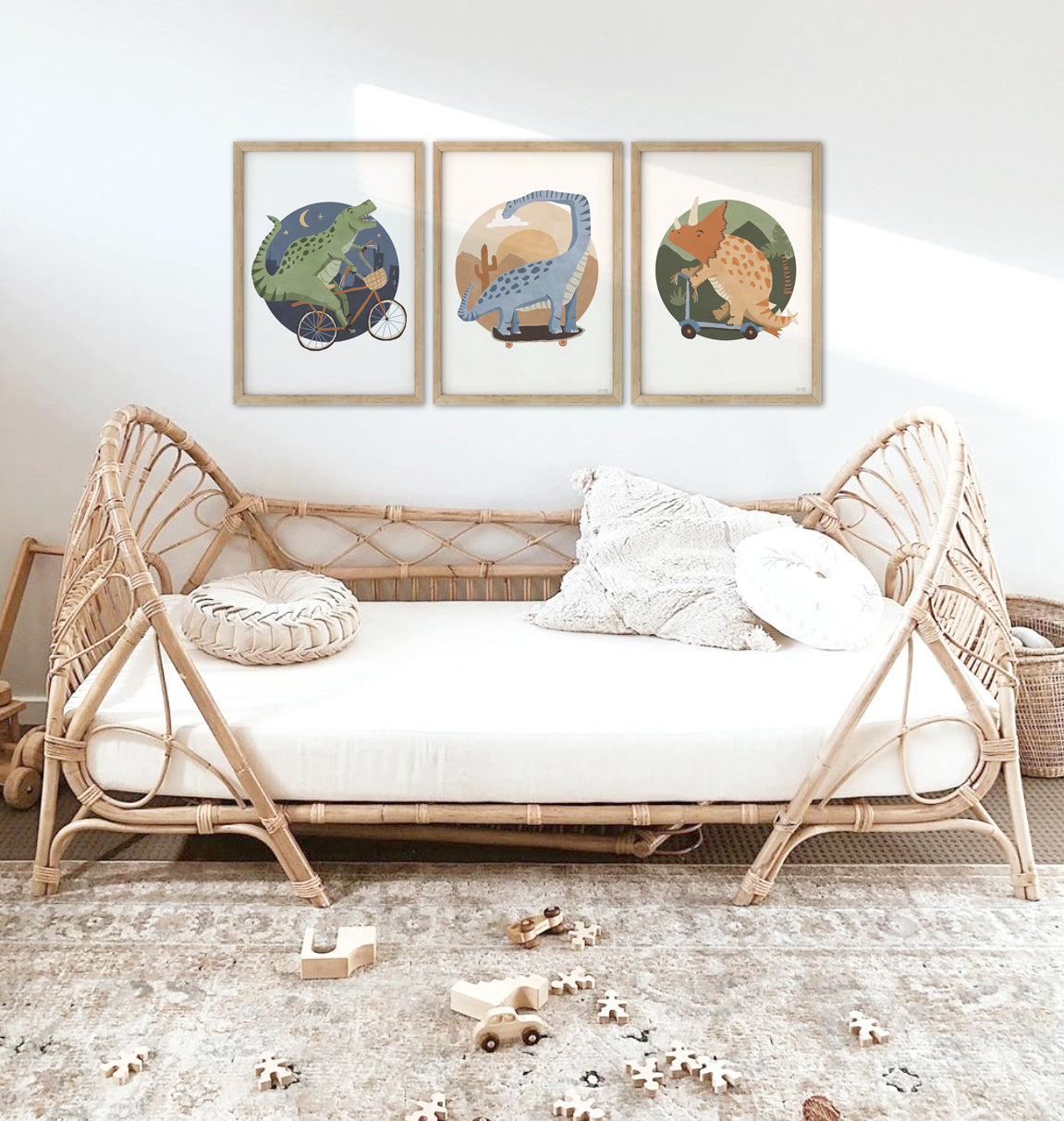 Pip+Phee Dino Riders Brontosaurus Art Print