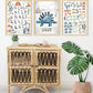 Pip+Phee Dinosaur Numbers Watercolour Art Print