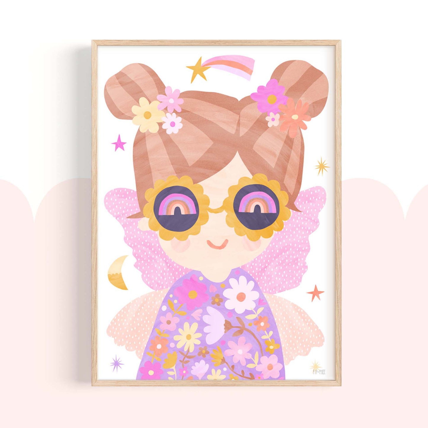 Pip+Phee Daisy Magic Fairy Art Print