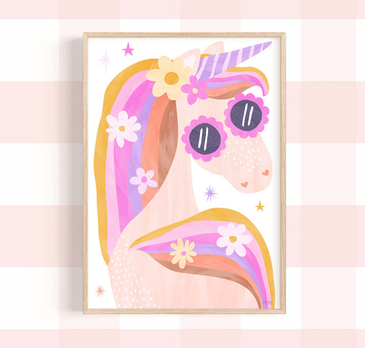 Pip+Phee Daisy Magic Unicorn Art Print