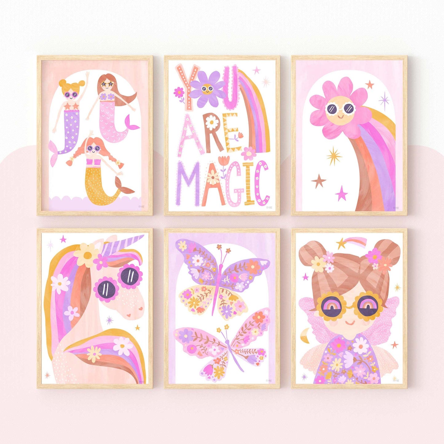 Pip+Phee Daisy Magic Butterflies Art Print