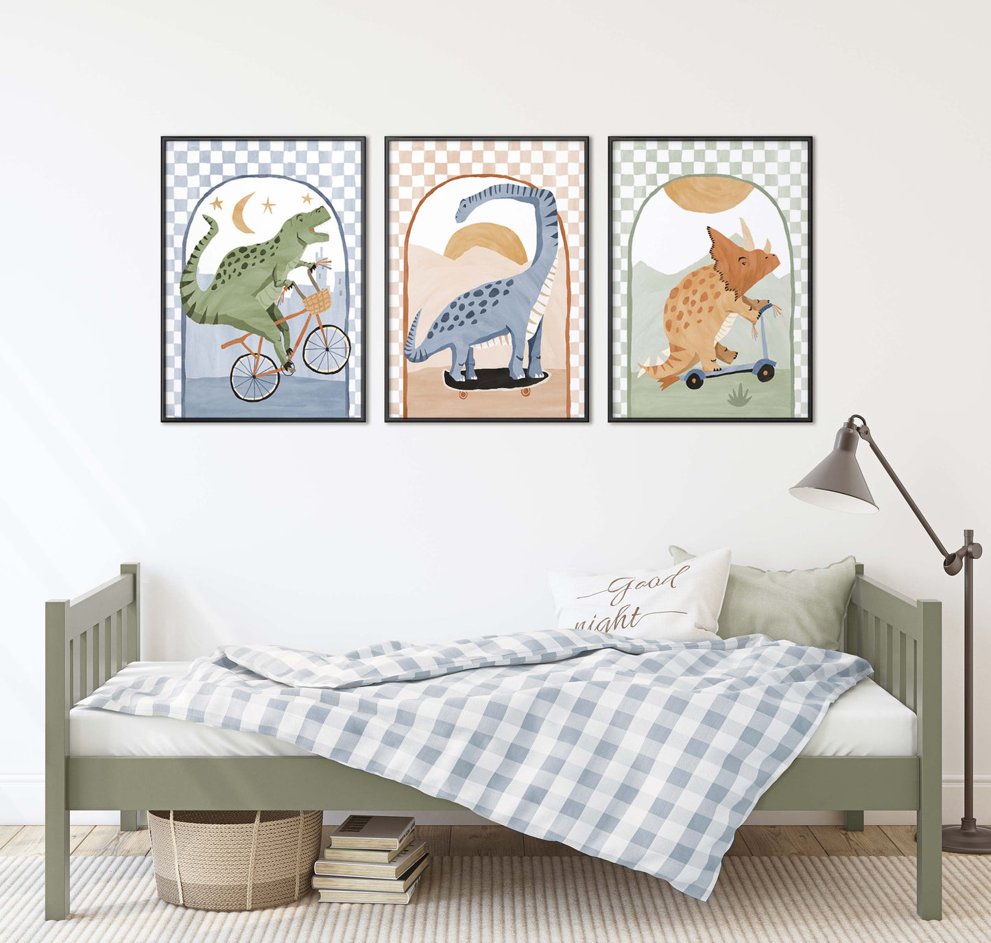 Pip+Phee Dino Riders Triceratops Arch Art Print
