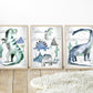 Pip+Phee Dinosaur Mixed Watercolour Art Print