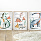 Pip+Phee Dinosaur Mixed Watercolour Art Print