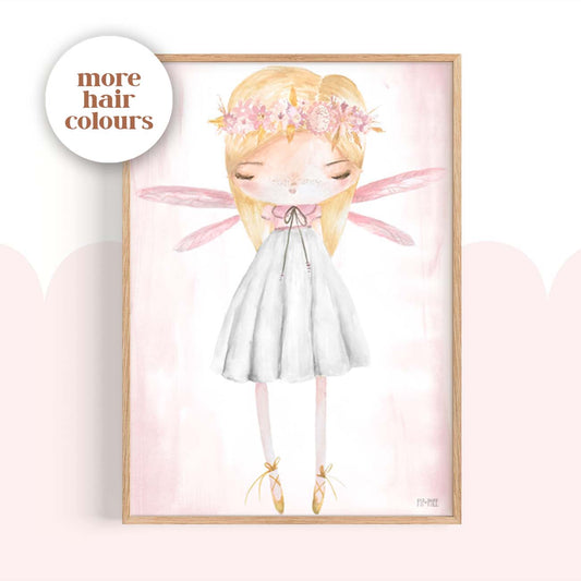 Pip+Phee Fairy Art Print - Different Hair colours