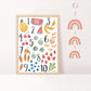 Pip+Phee Fruity Numbers Art Print