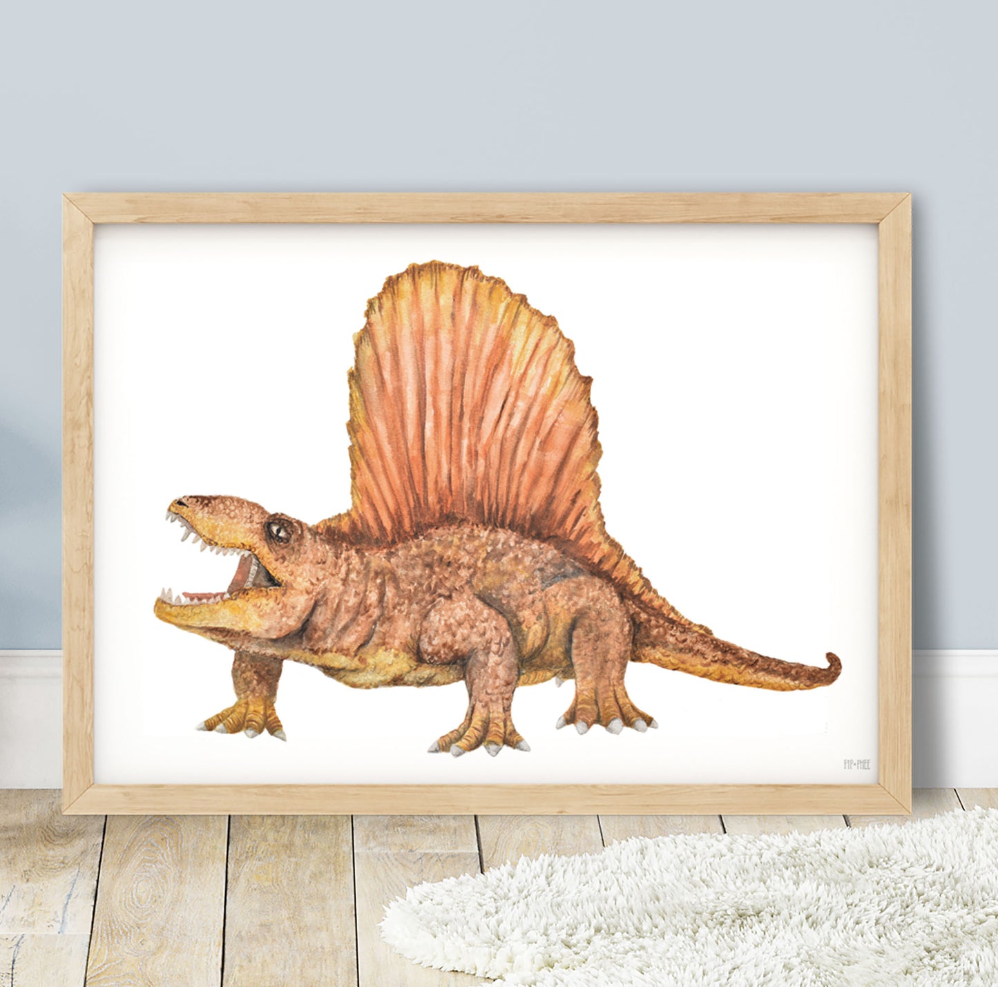 Pip+Phee Jurassic Dimetradon Art Print