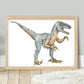 Pip+Phee Jurassic Velociraptor Art Print