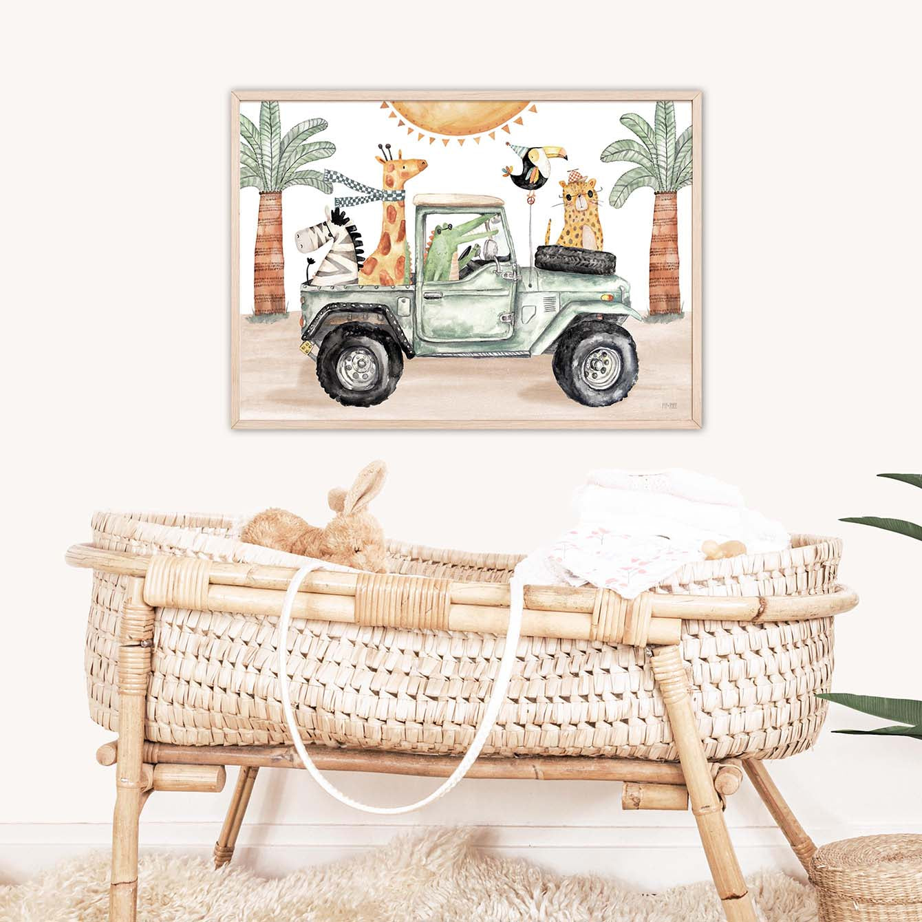 Pip+Phee Safari Jeep Jungle Adventures Art Print - Landscape