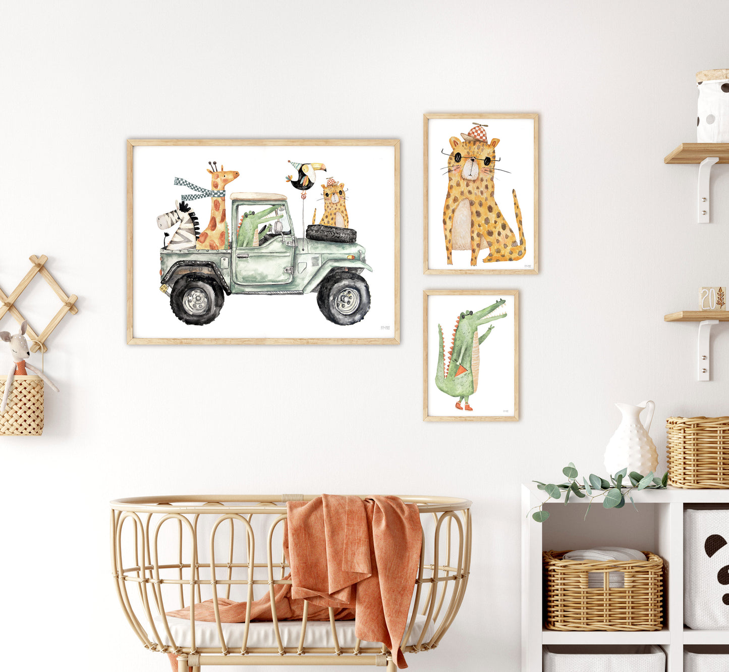 Pip+Phee Jungle Mates Crocodile Art Print