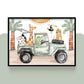 Pip+Phee Safari Jeep Jungle Adventures Art Print - Landscape