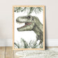 Pip+Phee JurassicTrex Jungle Leaves Art Print
