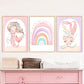 Pip+Phee Coral Mermaid Princess Art Print - Arch Background