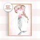 Pip+Phee Mermaid Art Print - Different Hair colours