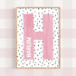 Pip+Phee Personalised Spot Name Art Print - Different colours to choose from