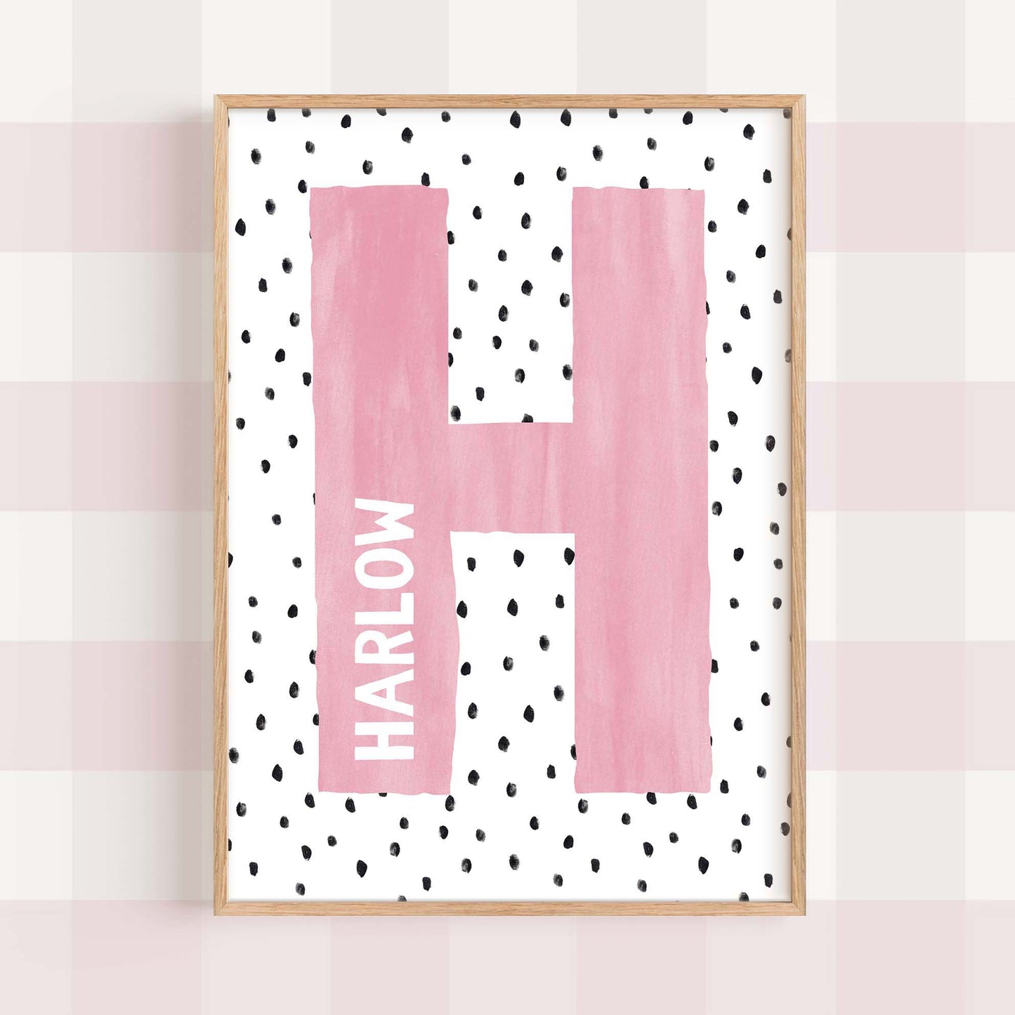 Pip+Phee Personalised Spot Name Art Print - Different colours to choose from
