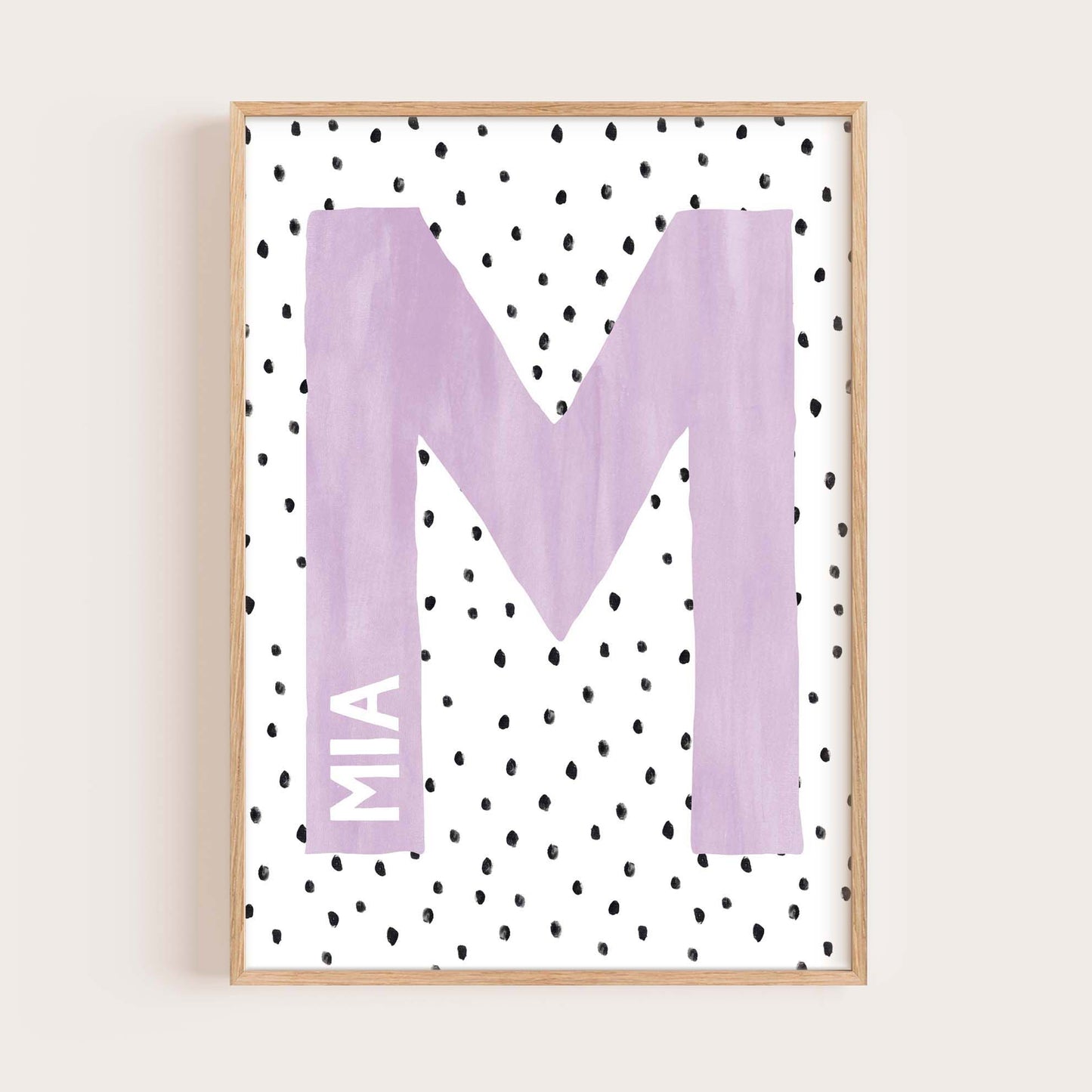 Pip+Phee Personalised Spot Name Art Print - Different colours to choose from