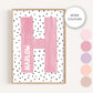 Pip+Phee Personalised Spot Name Art Print - Different colours to choose from