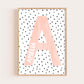 Pip+Phee Personalised Spot Name Art Print - Different colours to choose from