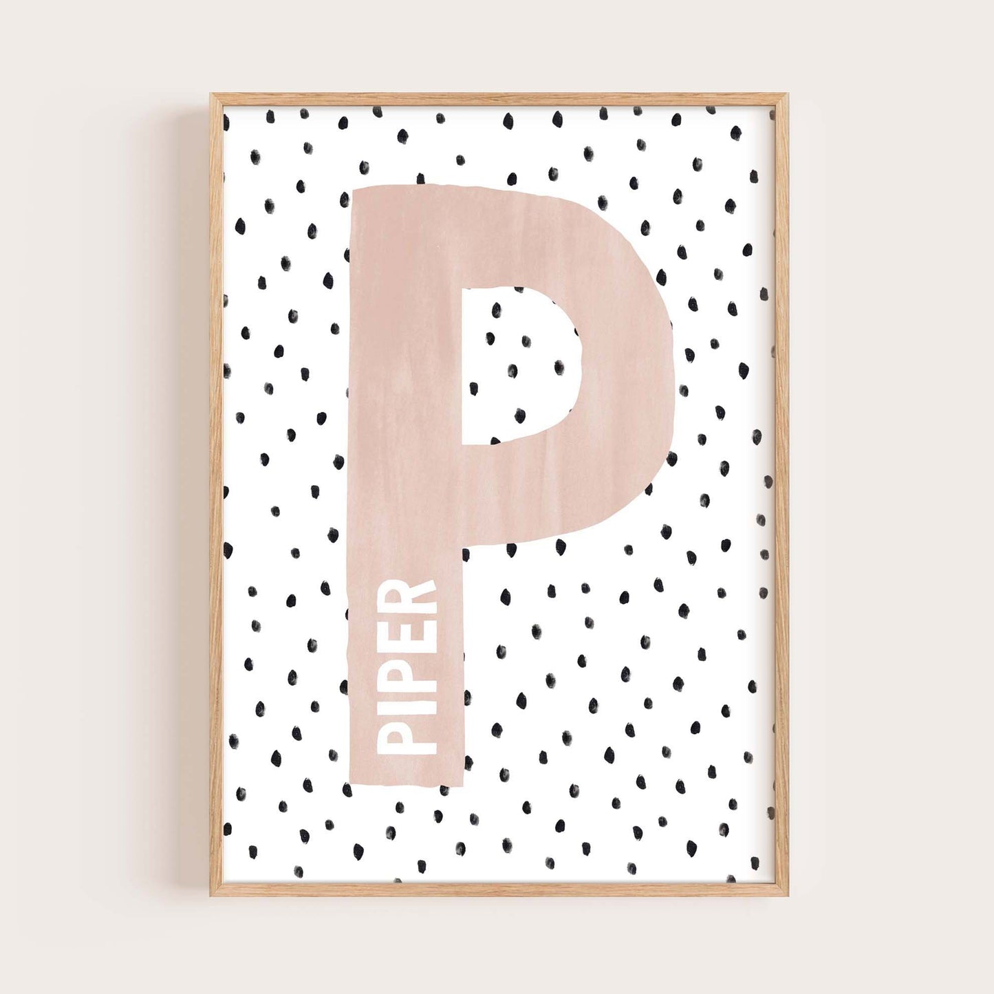Pip+Phee Personalised Spot Name Art Print - Different colours to choose from