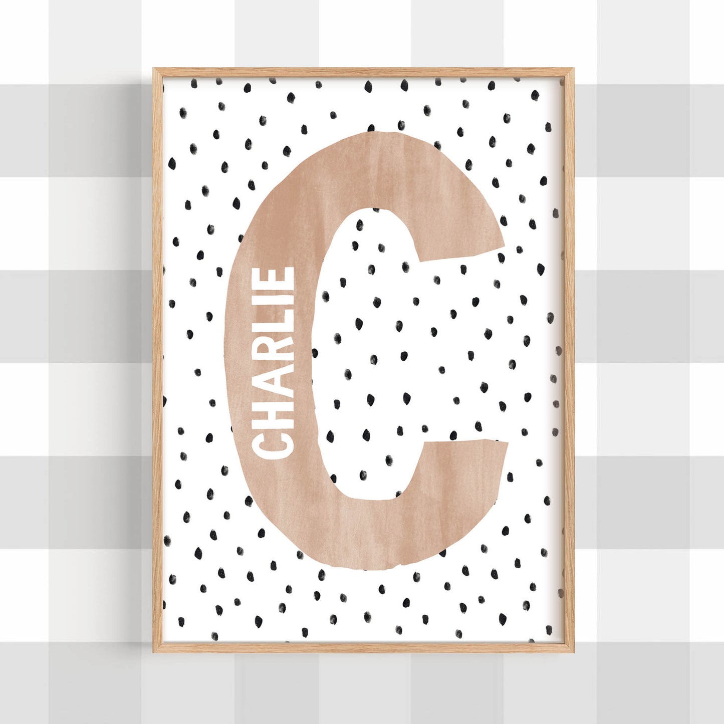 Pip+Phee Personalised Spot Name Art Print - Different colours to choose from