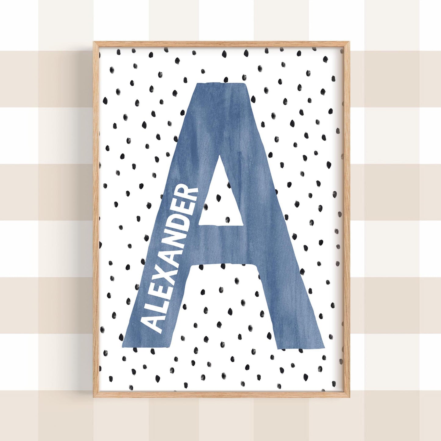 Pip+Phee Personalised Spot Name Art Print - Different colours to choose from