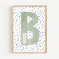 Pip+Phee Personalised Spot Name Art Print - Different colours to choose from