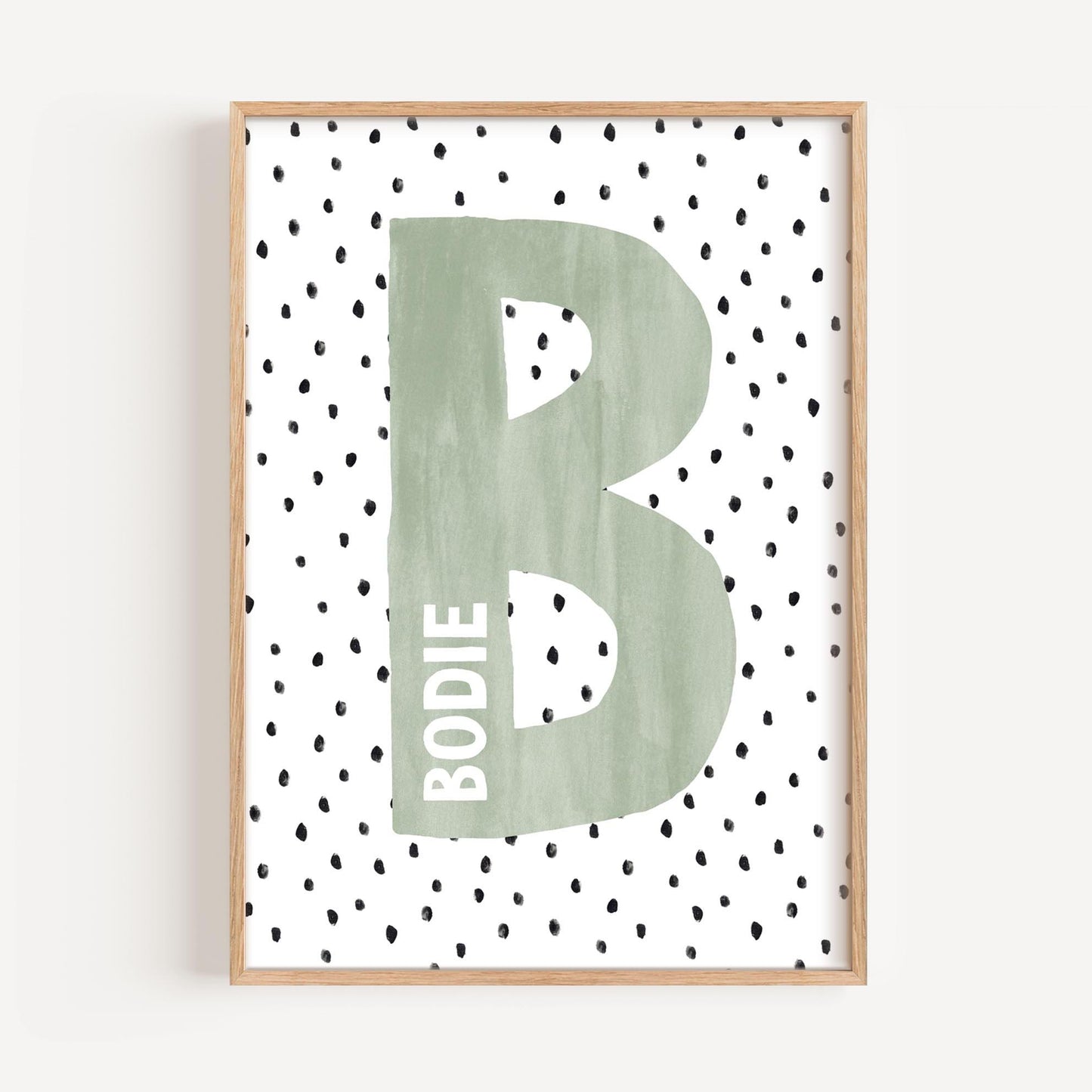 Pip+Phee Personalised Spot Name Art Print - Different colours to choose from