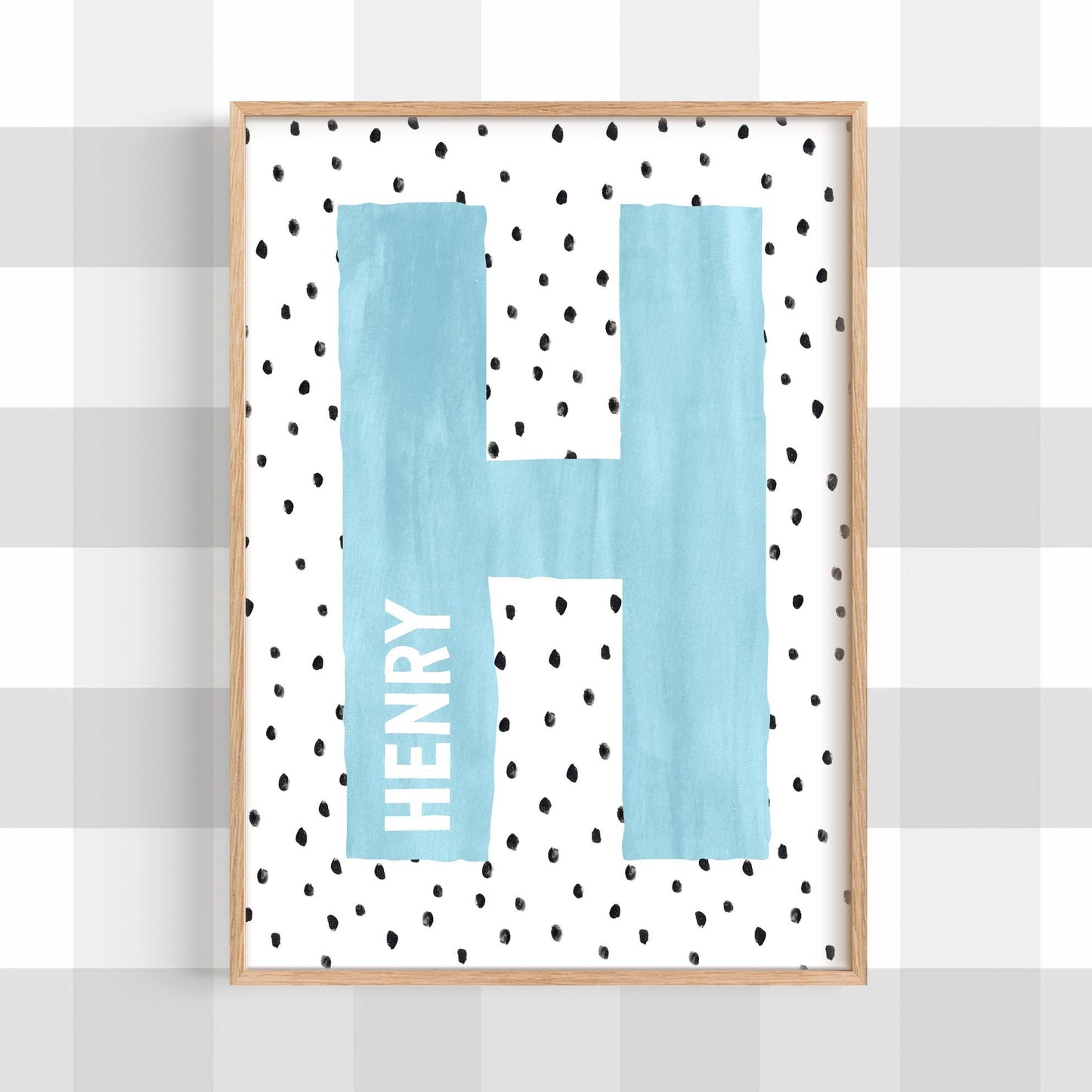 Pip+Phee Personalised Spot Name Art Print - Different colours to choose from