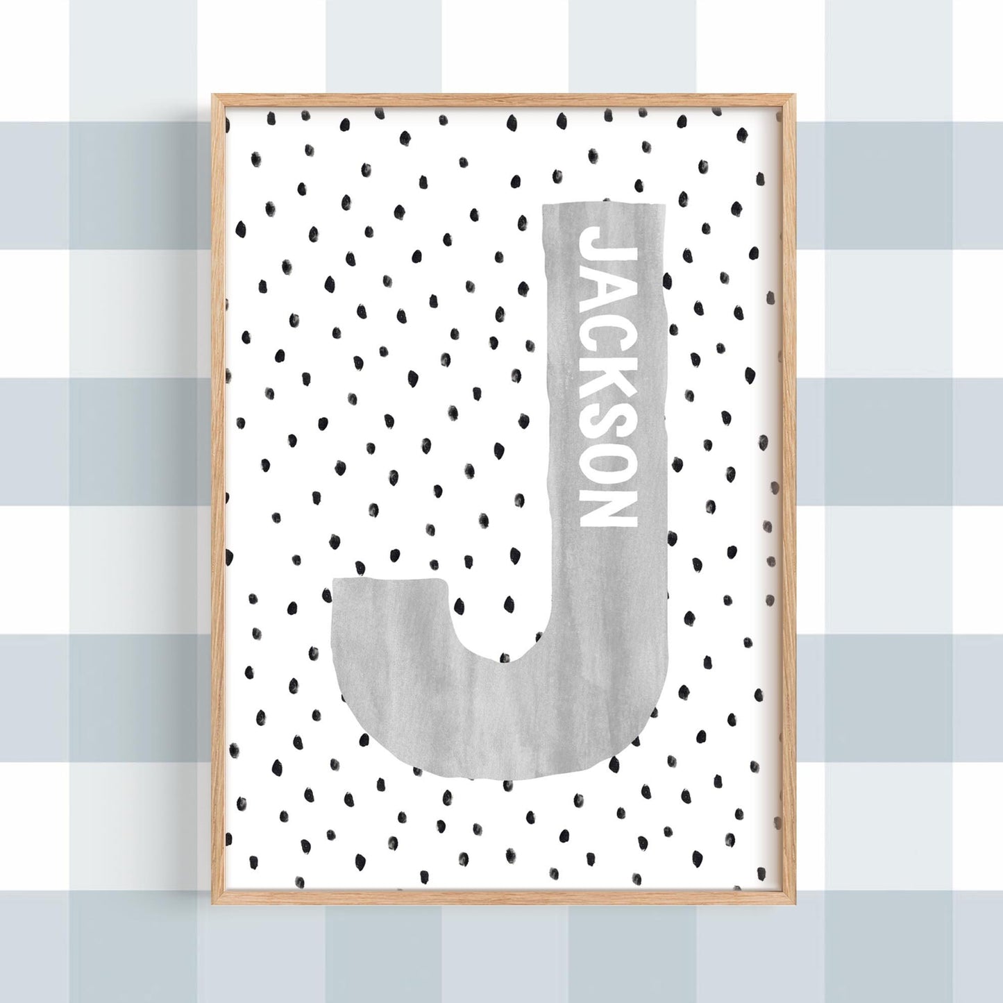 Pip+Phee Personalised Spot Name Art Print - Different colours to choose from