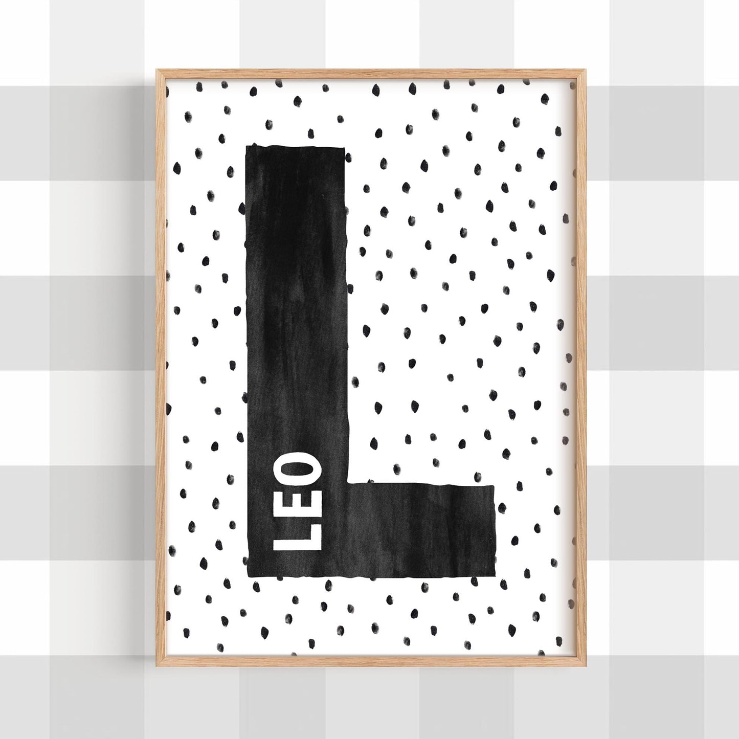 Pip+Phee Personalised Spot Name Art Print - Different colours to choose from