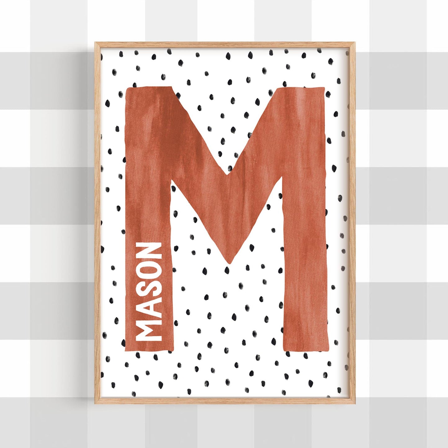 Pip+Phee Personalised Spot Name Art Print - Different colours to choose from