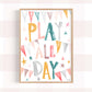 Pip+Phee Play All Day Art Print - Pink