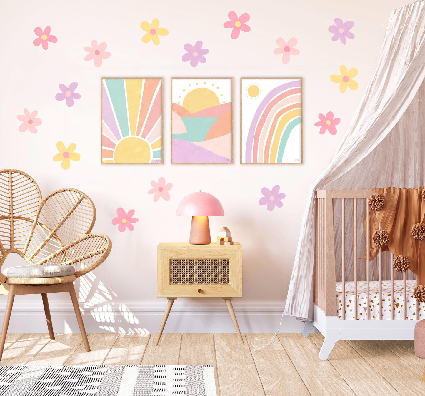 Pip+Phee Sunny Days Mountain Art Print - Pastels