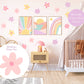 Pip+Phee Daisy Fabric Wall Decals - Medium Size - Pastel Colours