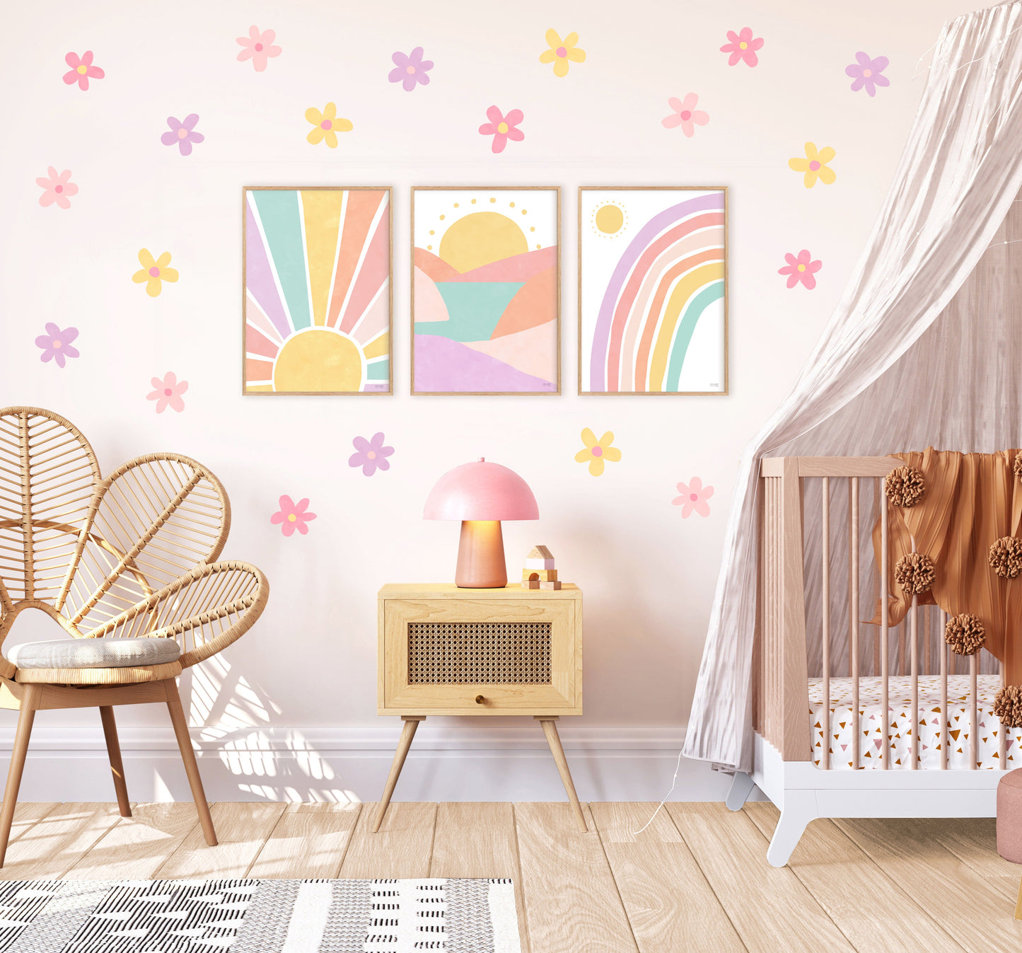 Pip+Phee Sunny Days Mountain Art Print - Pastels