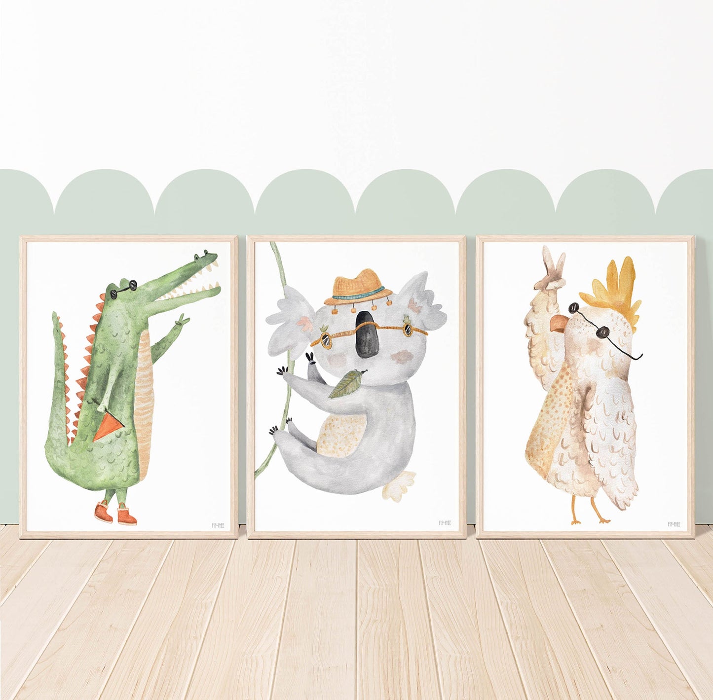 Pip+Phee Bush Mates Cockatoo Art Print