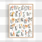 Pip+Phee Watercolour Picture Alphabet Art Print