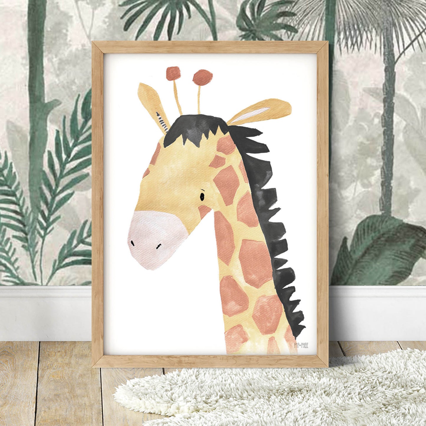 Pip+Phee Safari Four Jungle Giraffe Art Print