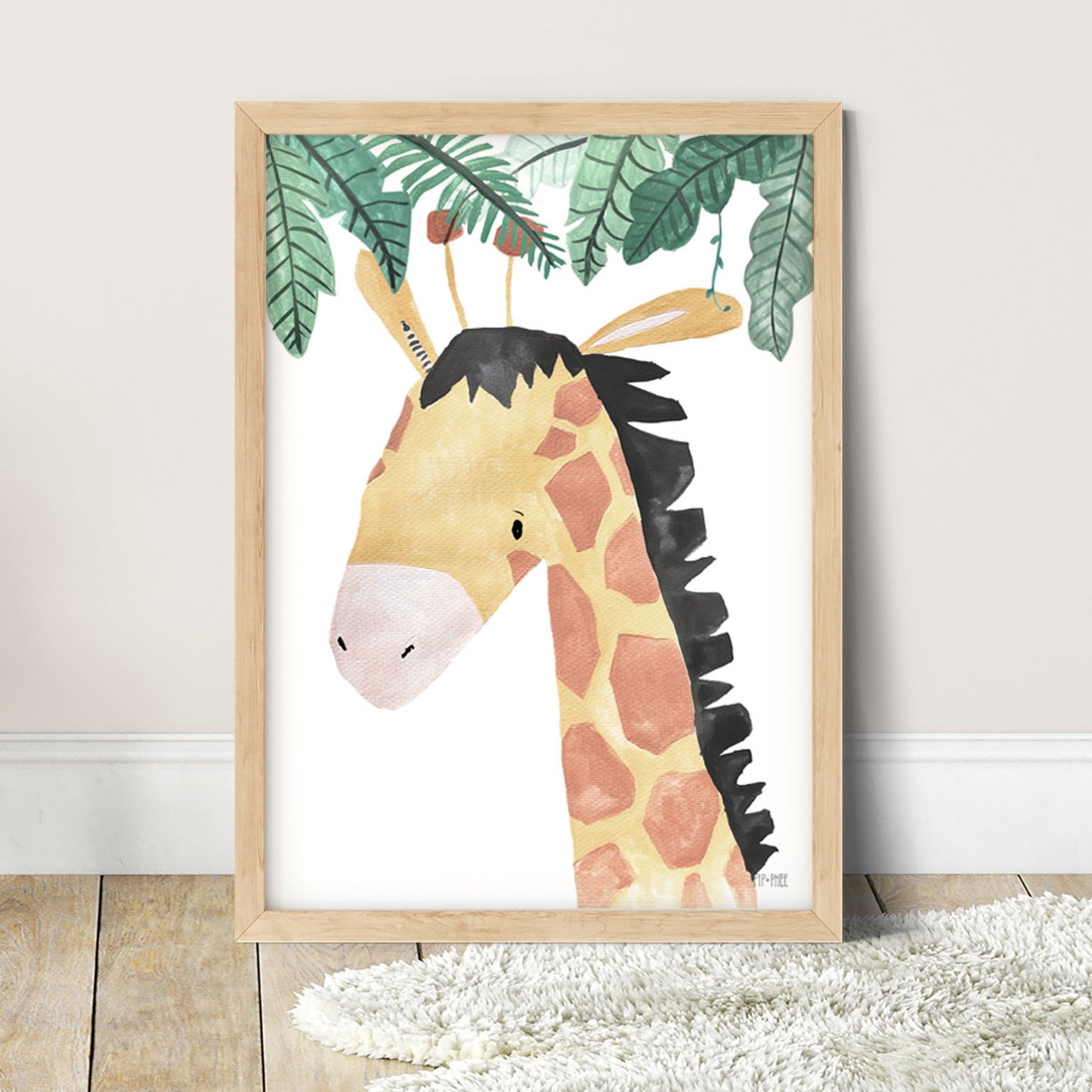 Pip+Phee Safari Four Jungle Giraffe Art Print