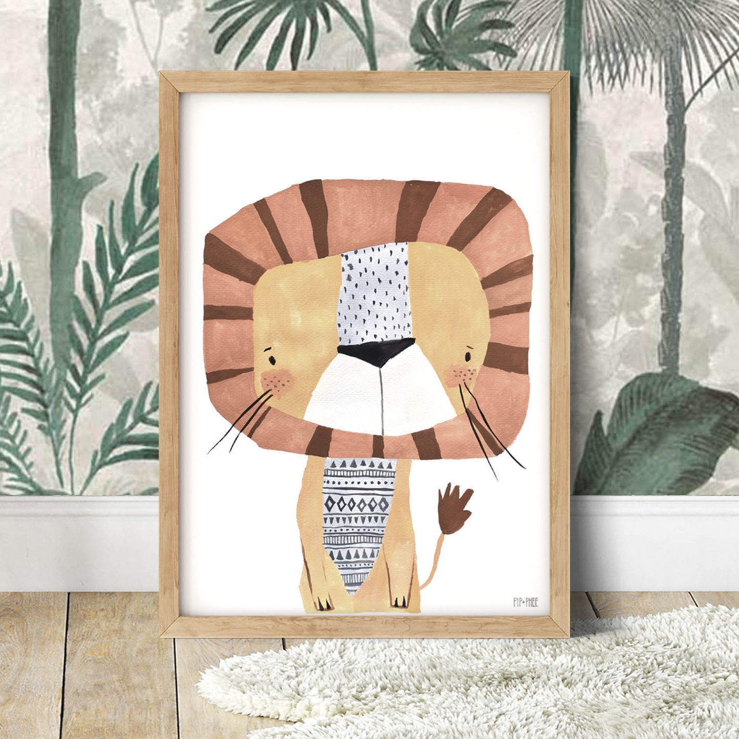 Pip+Phee Safari Four Jungle Lion Art Print