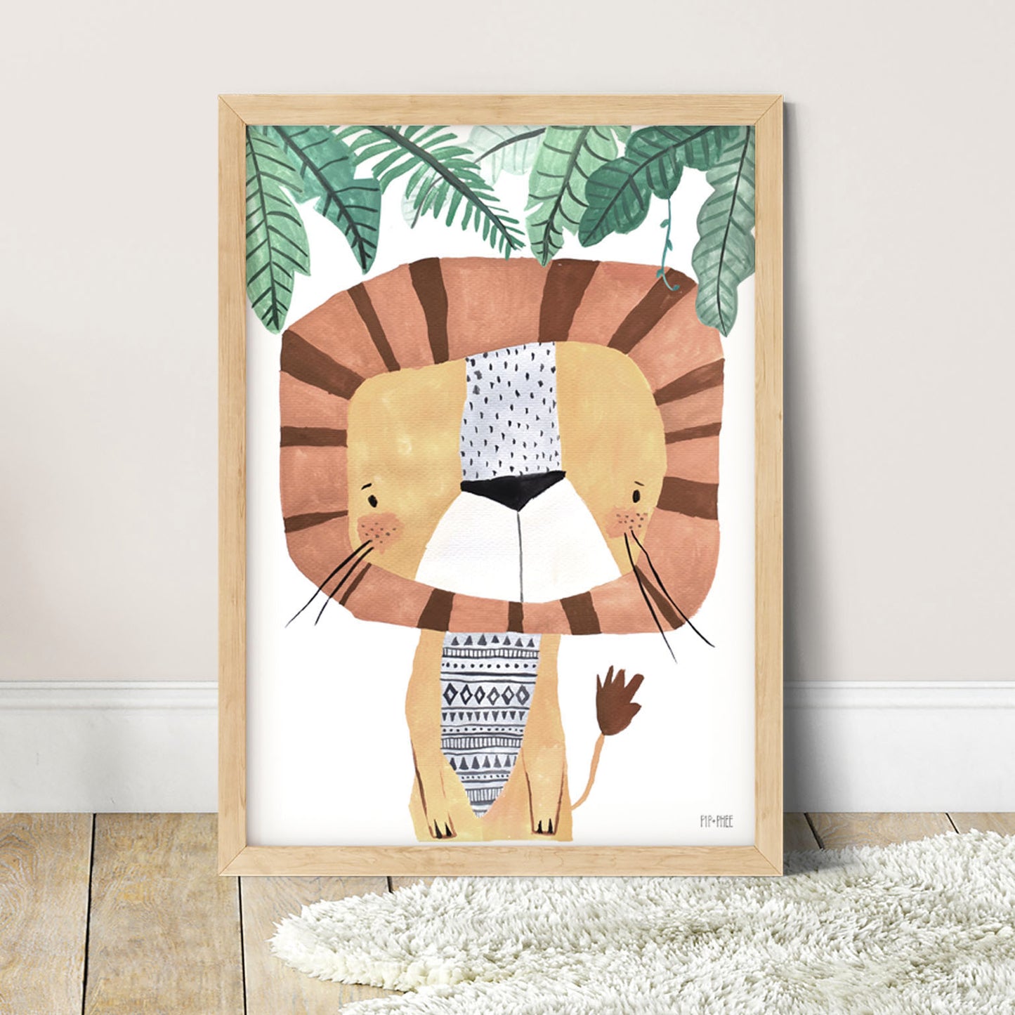 Pip+Phee Safari Four Jungle Lion Art Print