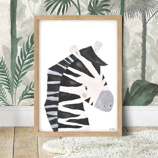 Pip+Phee Safari Four Jungle Zebra Art Print