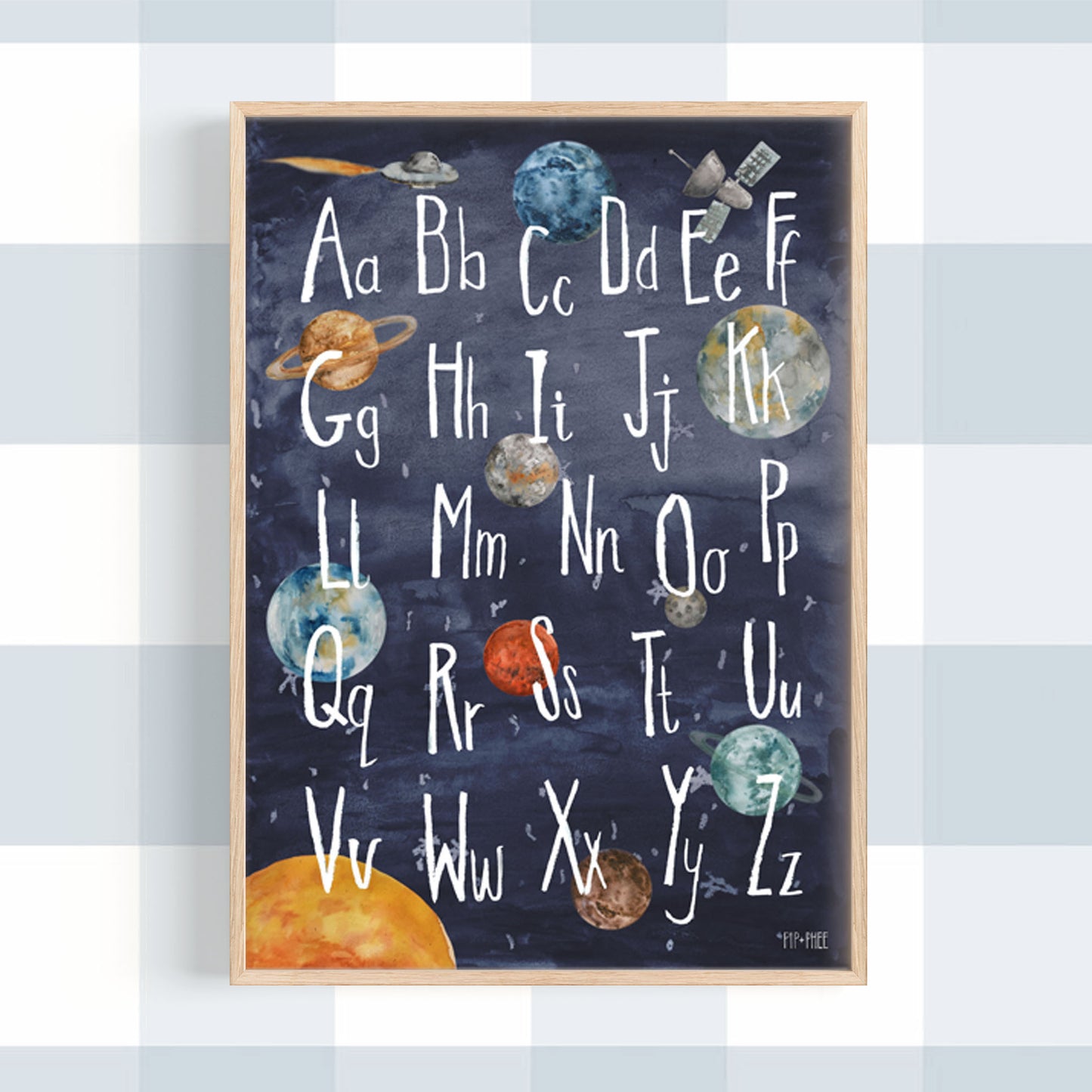 Pip+Phee Space Alphabet Art Print