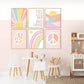 Pip+Phee Rainbow Peace Hand Art Print - Pastels