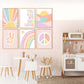 Pip+Phee Rainbow Peace Hand Art Print - Pastels